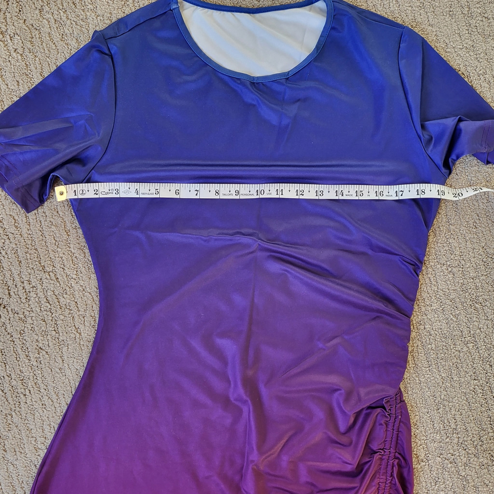 Women’s Short Sleeve Side Split Ruched Bodycon Midi Dress–Gokatosau–Size XL-NWT - Picture 6 of 10